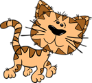 Free Stock Photo: Illustration of a cartoon cat walking