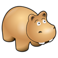 Free Stock Photo: Illustration of a cartoon hippo