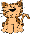 Free Stock Photo: Illustration of a cartoon cat sitting