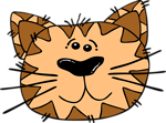 Free Stock Photo: Illustration of a cartoon cat face