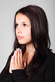 Free Stock Photo: A beautiful young woman praying