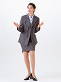Free Stock Photo: A beautiful woman in a business suit isolated on a white background