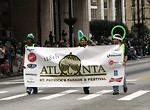 Free Stock Photo: Kids carrying a sign to open the 2010 Saint Patricks Day Parade in Atlanta, Georgia