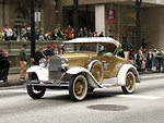 Free Stock Photo: An antique car in the 2010 Saint Patricks Day Parade in Atlanta, Georgia