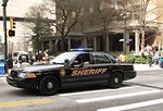 Free Stock Photo: A police car in the 2010 Saint Patricks Day Parade in Atlanta, Georgia