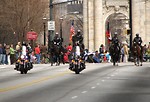 Free Stock Photo: Police officers on motorcycles and horses in the 2010 Saint Patricks Day Parade in Atlanta, Georgia