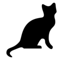 Free Stock Photo: Illustration of a cat silhouette