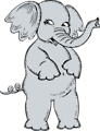 Free Stock Photo: Illustration of a cartoon girl elephant