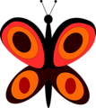 Free Stock Photo: Illustration of an orange butterfly