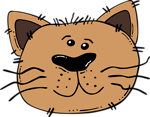 Free Stock Photo: Illustration of a cartoon cat face