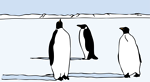 Free Stock Photo: Illustration of penguins in the snow