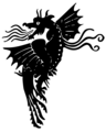 Free Stock Photo: Illustration of a dragon silhouette