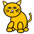 Free Stock Photo: Illustration of a cat isolated on a white background