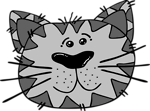 Free Stock Photo: Illustration of a cartoon cat face