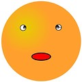 Free Stock Photo: Orange smiley face