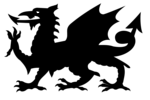 Free Stock Photo: Illustration of a dragon silhouette