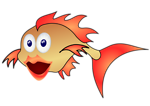 Free Stock Photo: Illustration of a cartoon goldfish