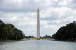 Free Stock Photo: The Washington Monument viewed from the Lincoln Memorial Reflecting Pool in Washington, DC