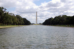 Free Stock Photo: The Washington Monument viewed from the Lincoln Memorial Reflecting Pool in Washington, DC