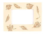 Free Stock Photo: A blank picture frame with leaves