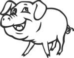 Free Stock Photo: Illustration of a cartoon pig