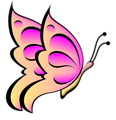 Free Stock Photo: Illustration of a pink butterfly