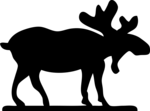 Free Stock Photo: Illustration of a moose silhouette