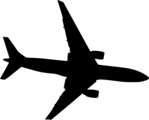 Free Stock Photo: Illustration of a plane silhouette