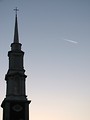 Free Stock Photo: A church silhouette during sunset