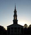 Free Stock Photo: A church silhouette during sunset