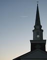 Free Stock Photo: A church silhouette during sunset.
