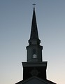 Free Stock Photo: A church silhouette during sunset