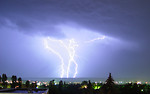 Free Stock Photo: Lightning striking at night