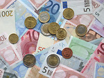 Free Stock Photo: Euro coins and banknotes