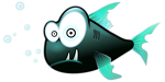 Free Stock Photo: Illustration of a cartoon piranha fish