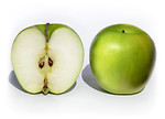 Free Stock Photo: Whole and sliced Granny Smith apples