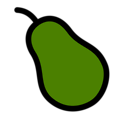 Free Stock Photo: Illustration of a green pear