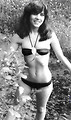 Free Stock Photo: A beautiful girl in a bikini in black and white