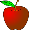 Free Stock Photo: Illustration of a red apple