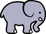 Free Stock Photo: Illustration of a cartoon elephant