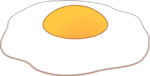 Free Stock Photo: Illustration of a fried egg sunny side up
