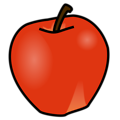 Free Stock Photo: Illustration of a red apple.