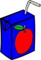 Free Stock Photo: Illustration of a small apple juice box