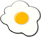 Free Stock Photo: Illustration of a fried egg sunny side up