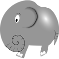 Free Stock Photo: Illustration of a cartoon elephant