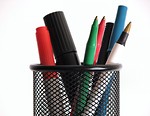 Free Stock Photo: Colored pens and markers