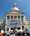 Free Stock Photo: Protestors with signs at the 2010 Atlanta tax day tea party in Atlanta, Georgia