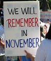 Free Stock Photo: Protestors with signs at the 2010 Atlanta tax day tea party in Atlanta, Georgia
