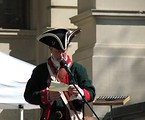 Free Stock Photo: A speaker in a Colonial costume at the 2010 Atlanta tax day tea party in Atlanta, Georgia