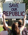 Free Stock Photo: Protestors with signs at the 2010 Atlanta tax day tea party in Atlanta, Georgia